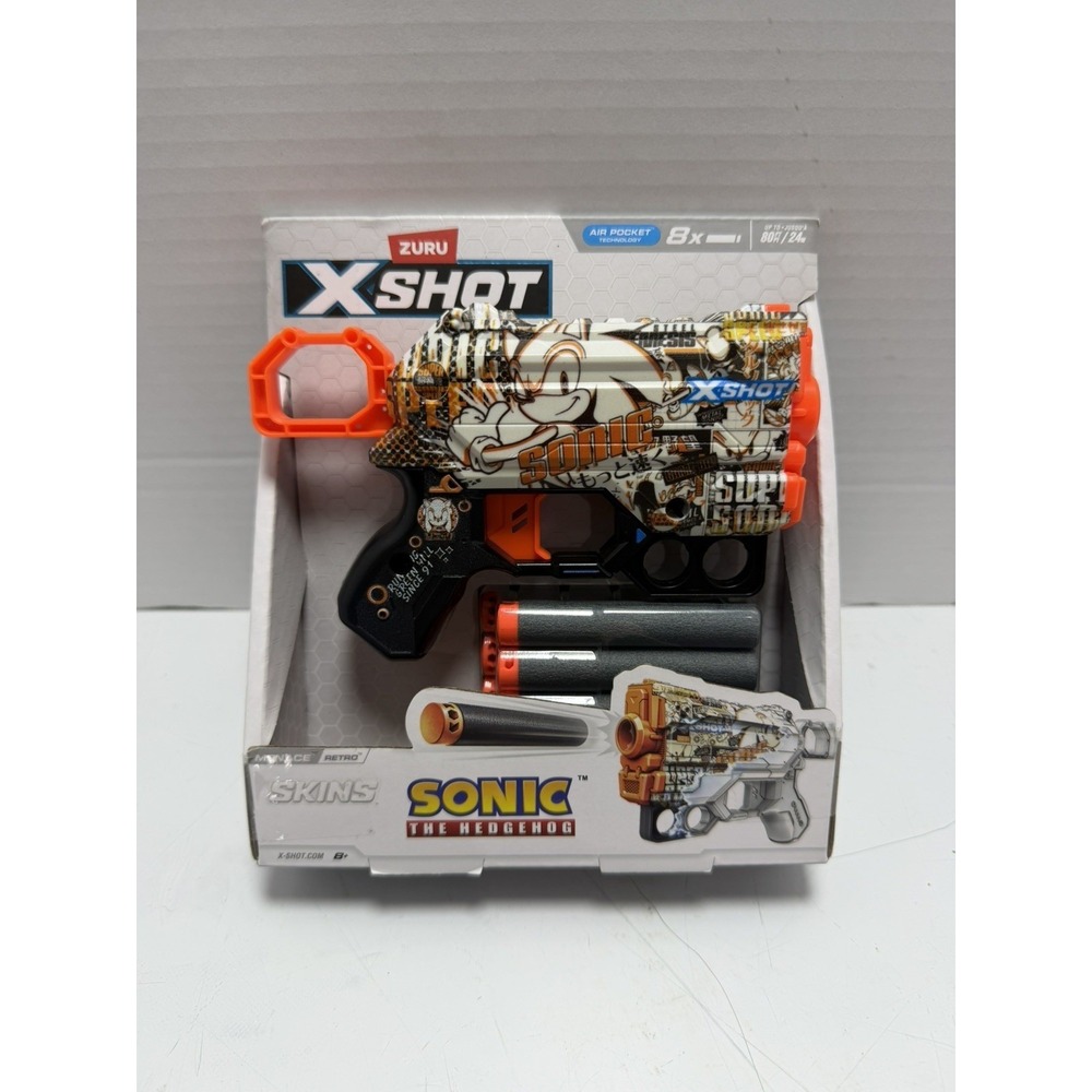 Soft Tip Toy Dart Gun, Sonic The Hedgehog Retro, Foam Dark Blaster Xshot